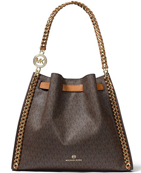 michael kors mina large chain shoulder bag|michael kors chain handbags.